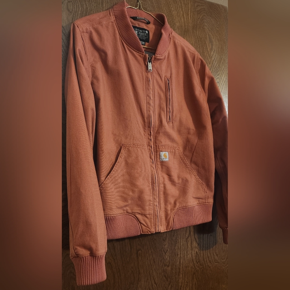 Carhartt Dusty Rose Duck Bomber Jacket, Women's Sz L